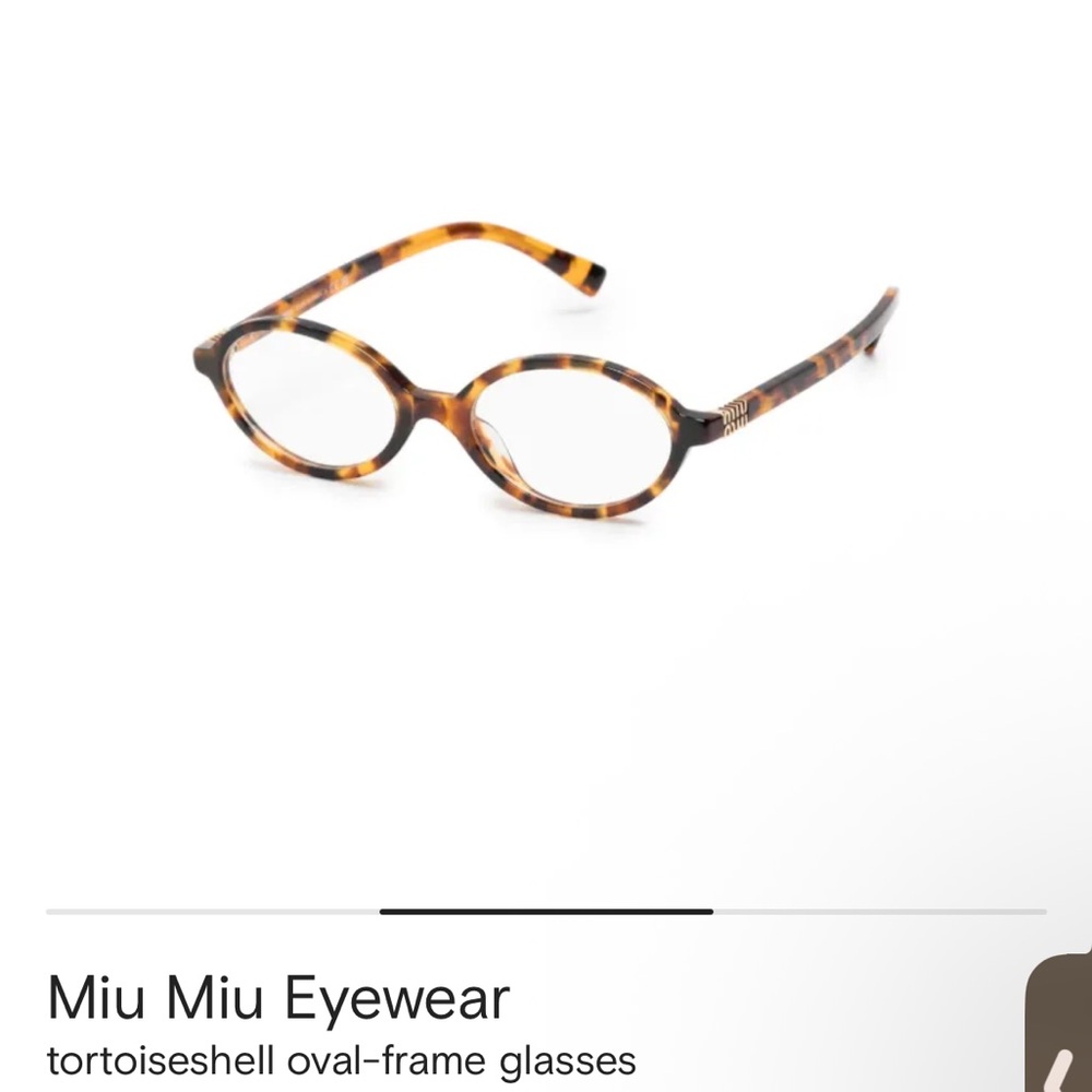 Miu Miu Tortoiseshell Oval Glasses